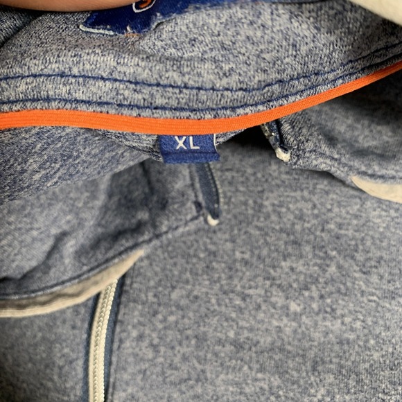 Stitch Sweater Mens XL Blue Heather Quarter Zip Golf Pullover Performance - Picture 6 of 12